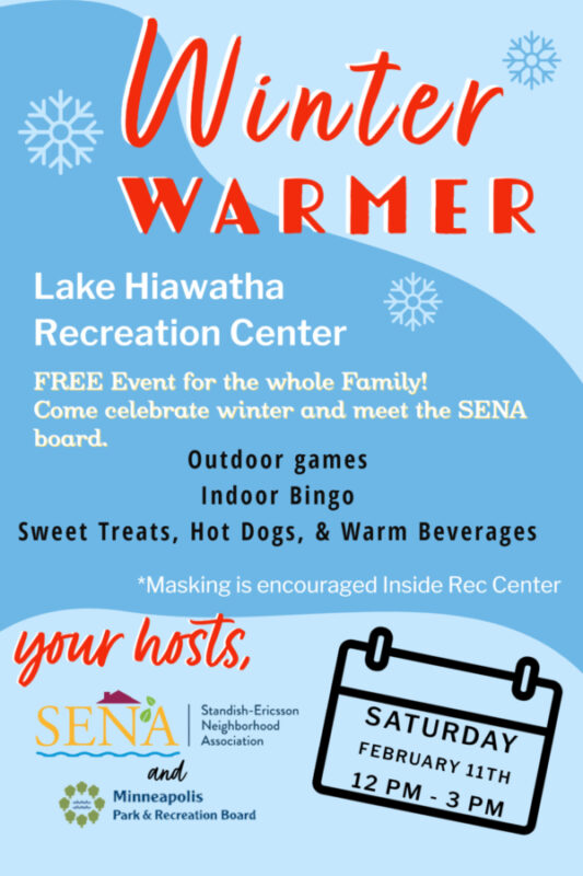 SENA Winter Warmer - February 11th, 2023 from noon to 3:00.